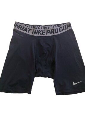 Nike Pro Combat Mens XL Dri-Fit Compression Training Running Shorts Obsidian